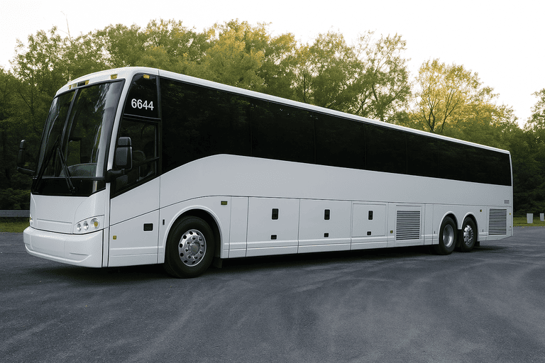 exterior of Clovis Minibus Company coach bus