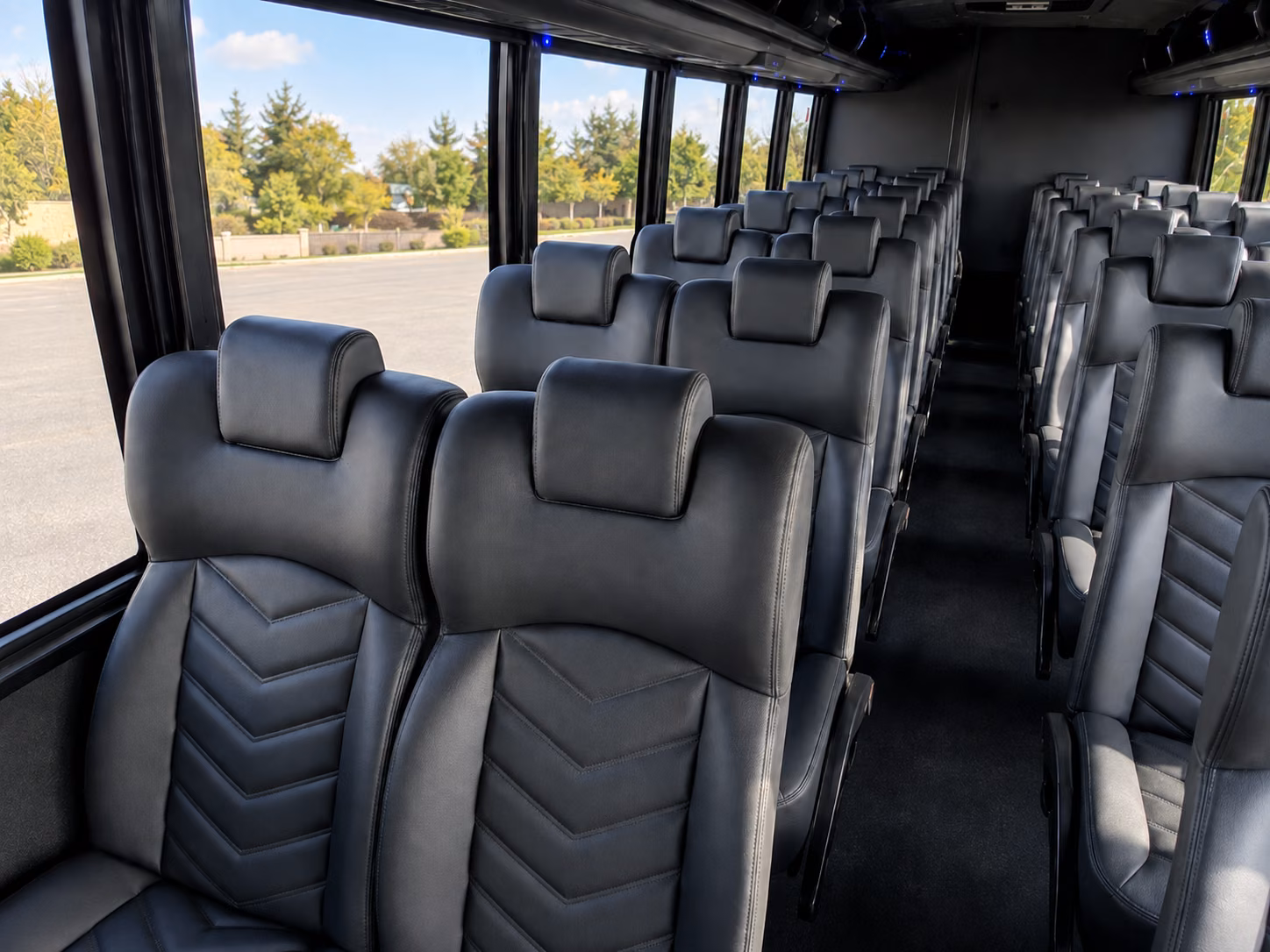 clovis 18 passenger minibus inside