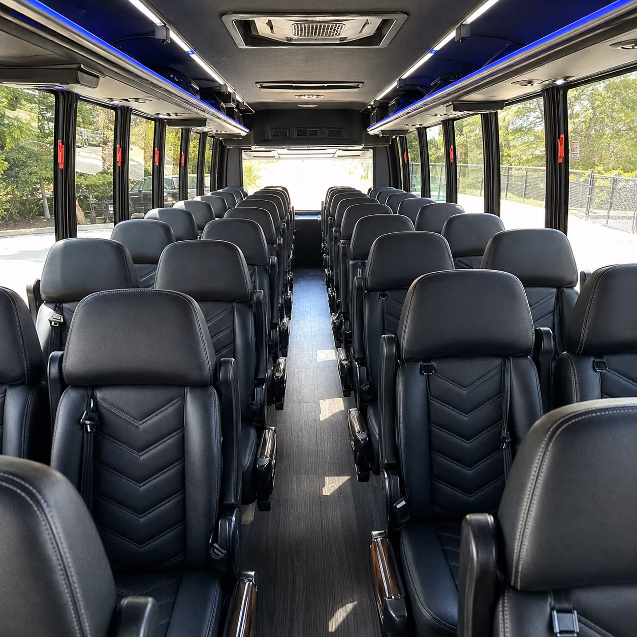 clovis 28 passenger minibus inside