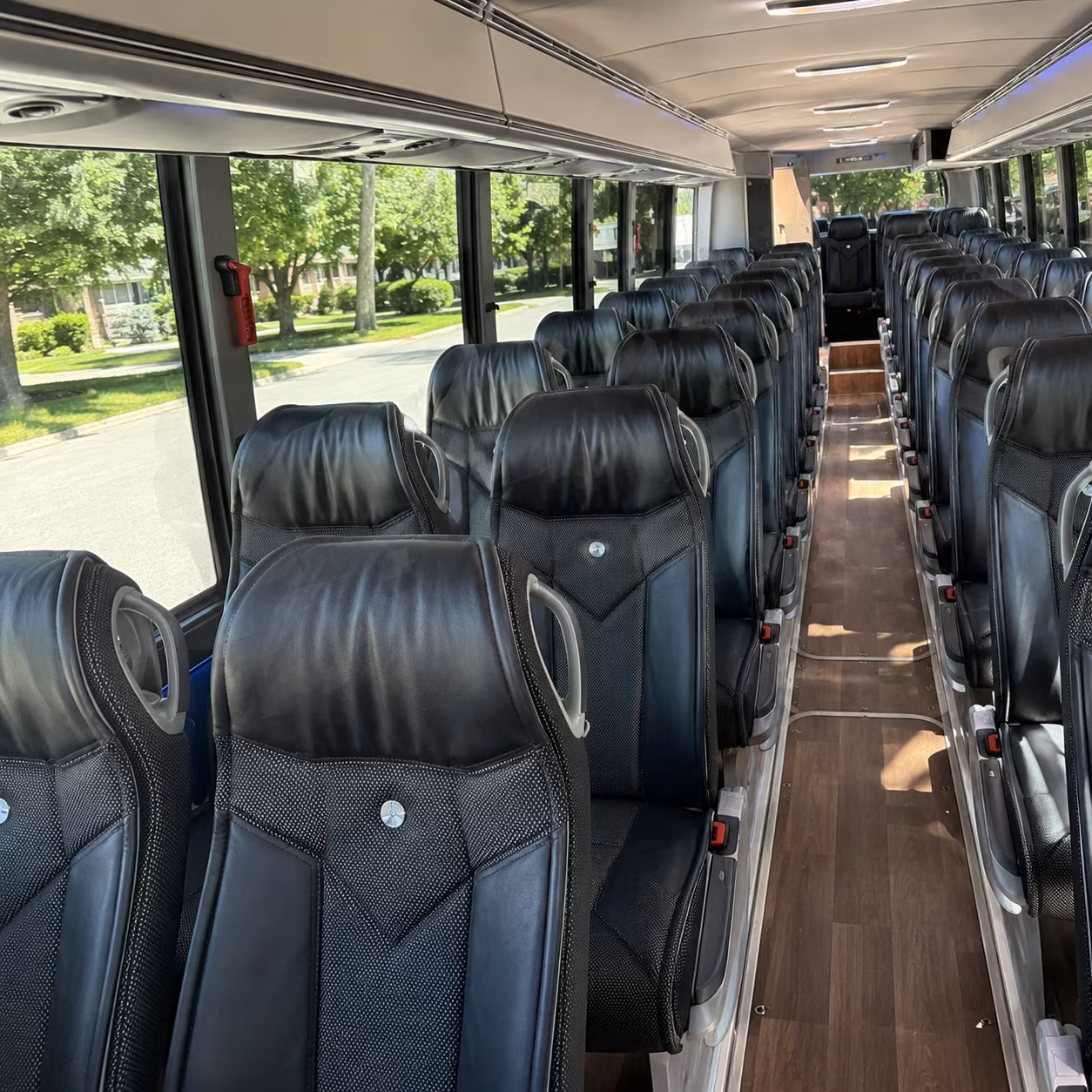 clovis 40 passenger charter bus inside