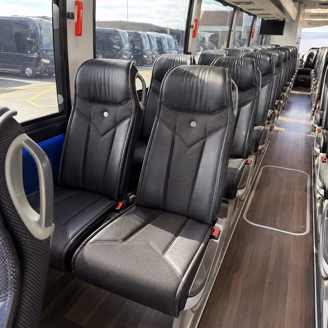 clovis 40 passenger charter bus interior