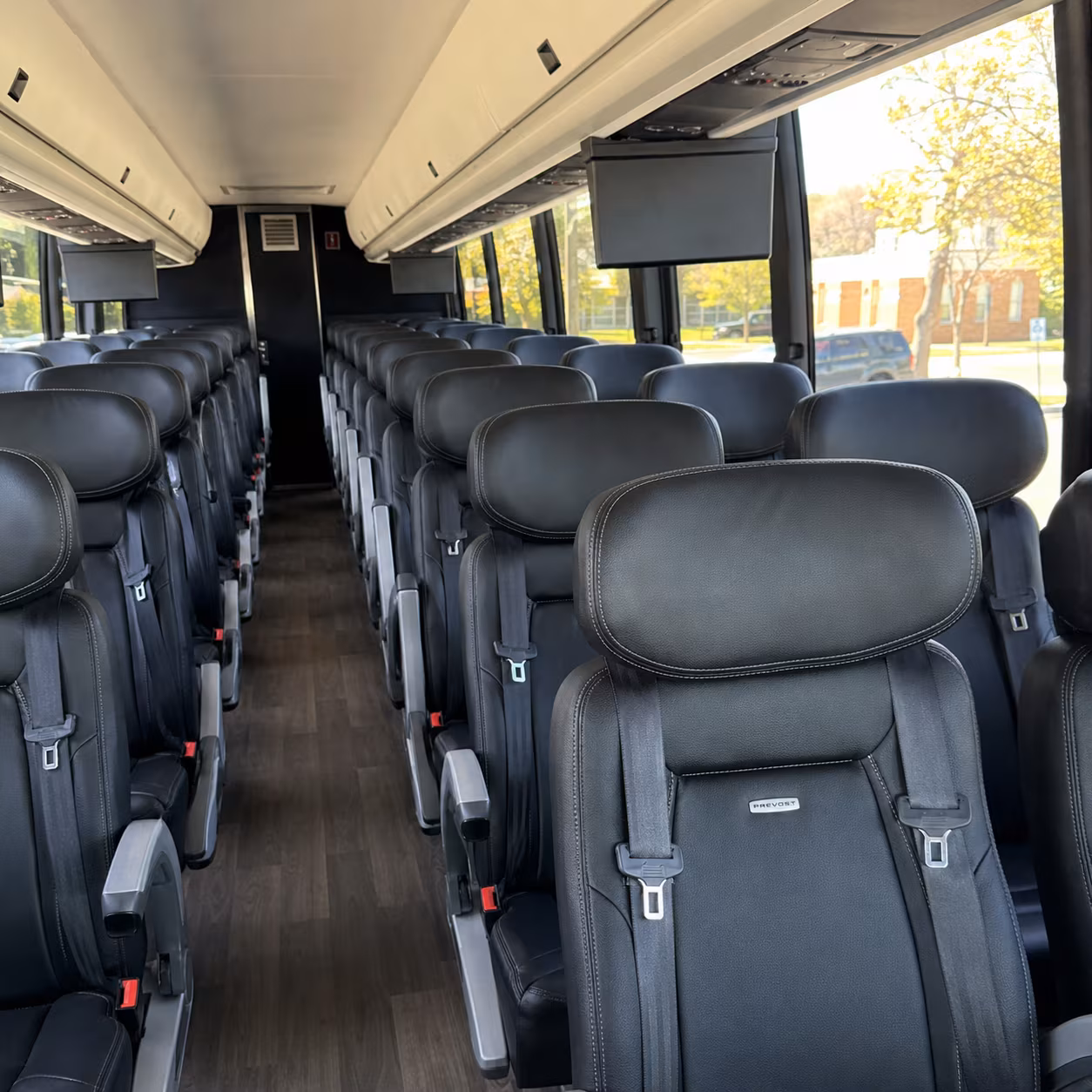 clovis 45 passenger charter bus inside
