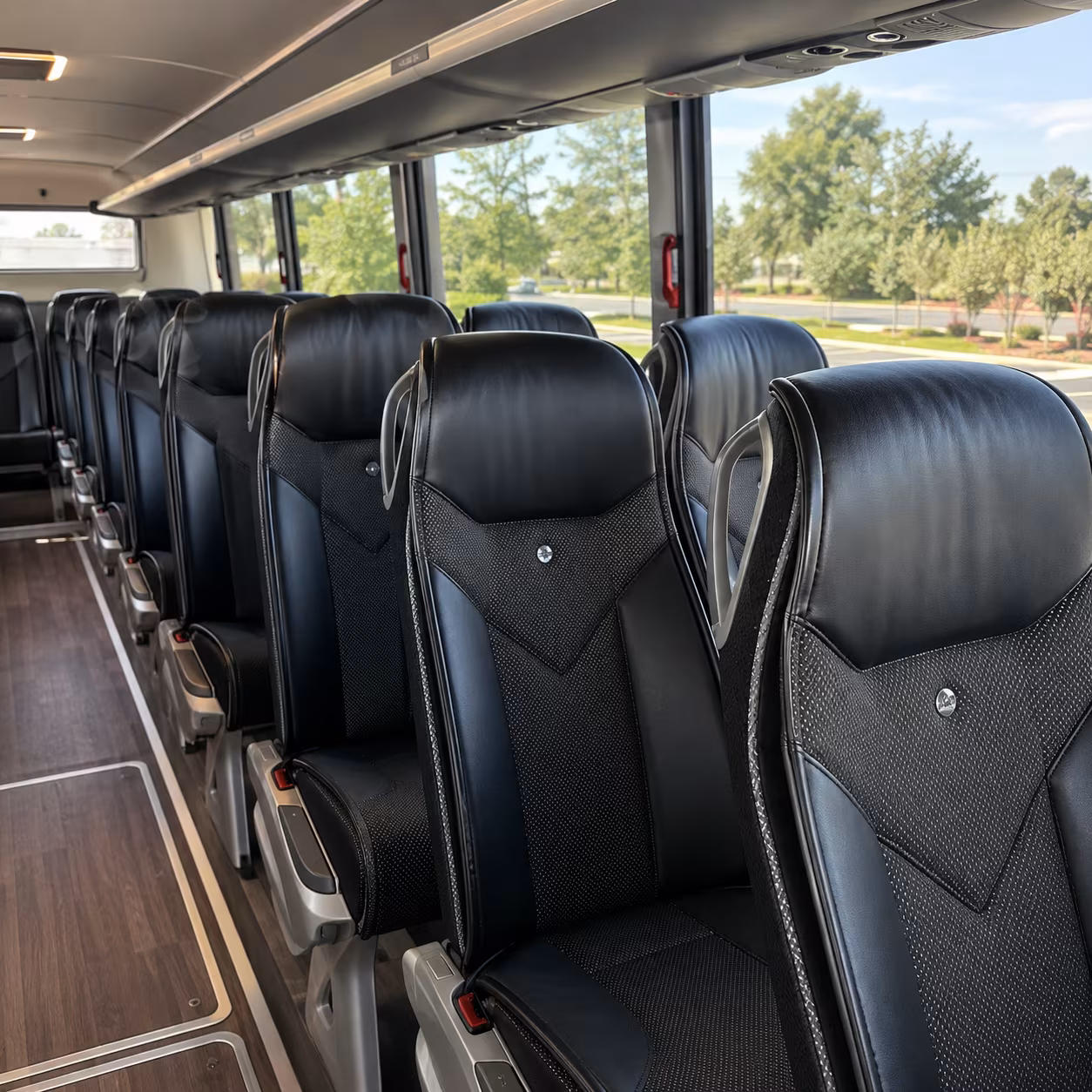 clovis 45 passenger charter bus interior