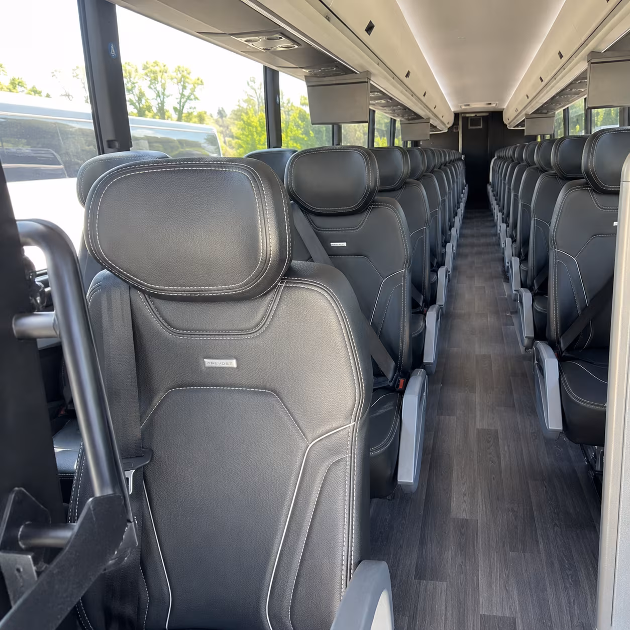 clovis 47 passenger charter bus interior