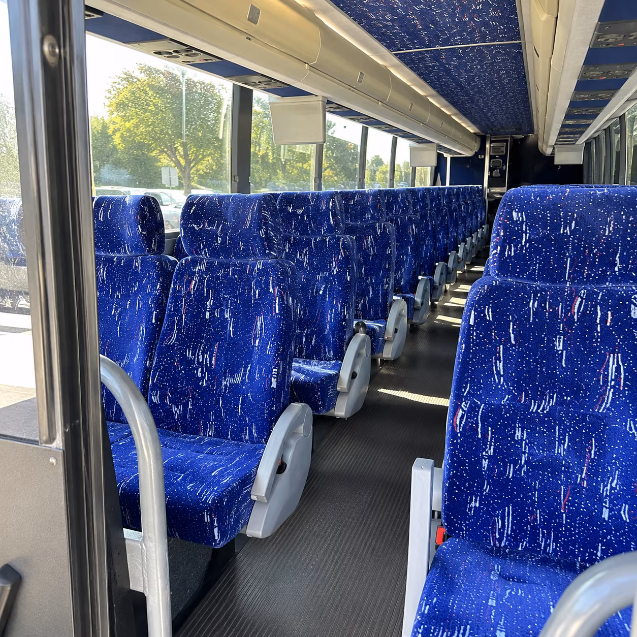clovis 50 passenger charter bus inside