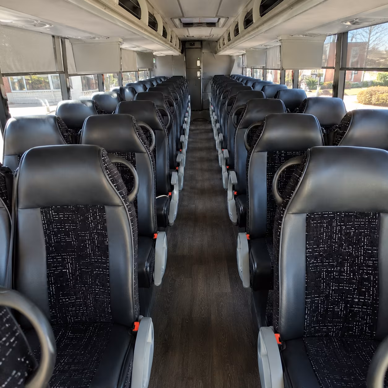 clovis 54 passenger charter bus inside