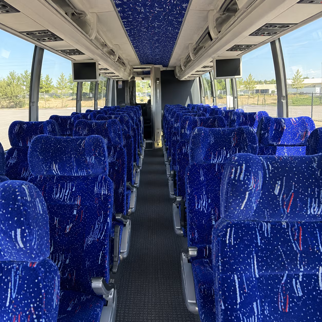 clovis 54 passenger charter bus interior