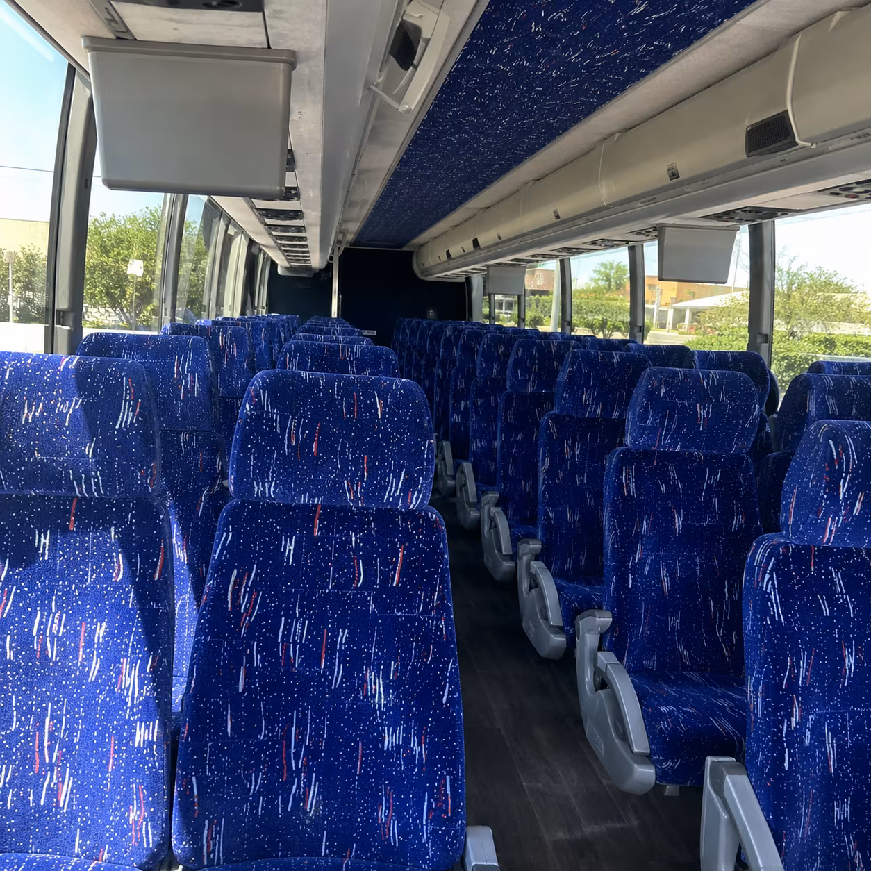 clovis charter bus interior