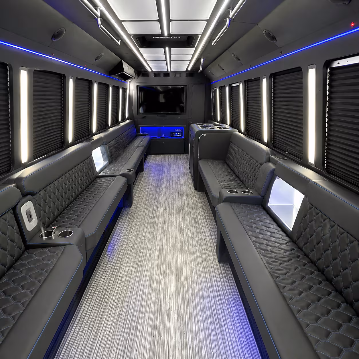 clovis party bus interior